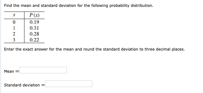 Solved The following table gives the probability | Chegg.com