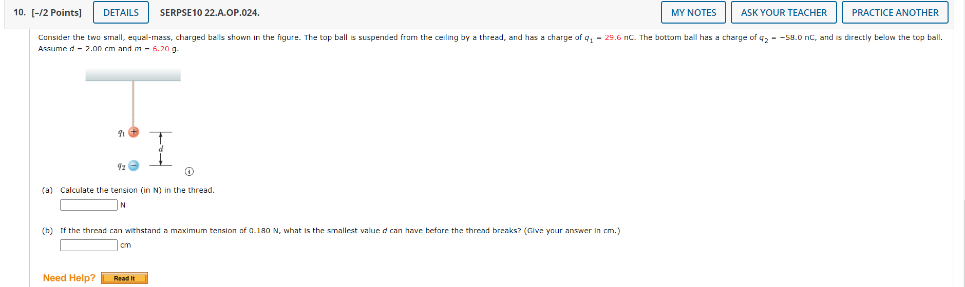 Solved 10. [-12 Points] DETAILS SERPSE10 22.A.OP.024. MY | Chegg.com