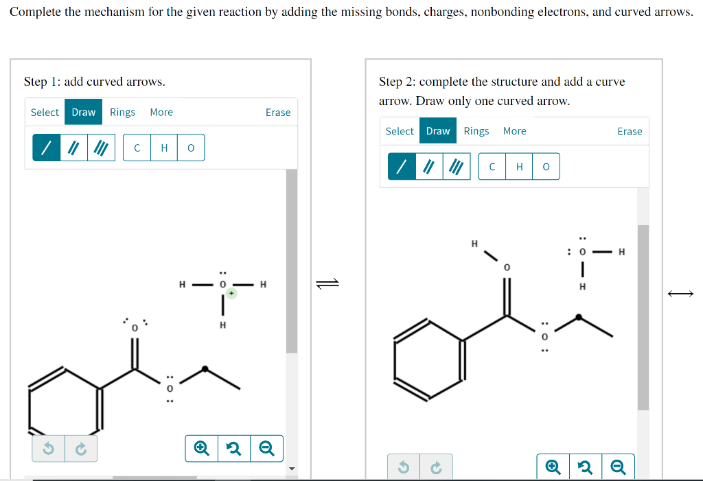 Solved Complete The Mechanism For The Given Reaction By | Chegg.com