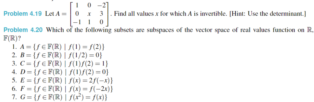 Solved Roblem 4.19 Let A=⎣⎡10−10x1−230⎦⎤. Find All Values X | Chegg.com