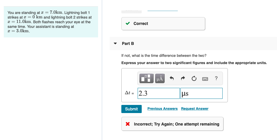 Solved 1 Review You Are Standing At X 7 Okm Lightning Chegg Com