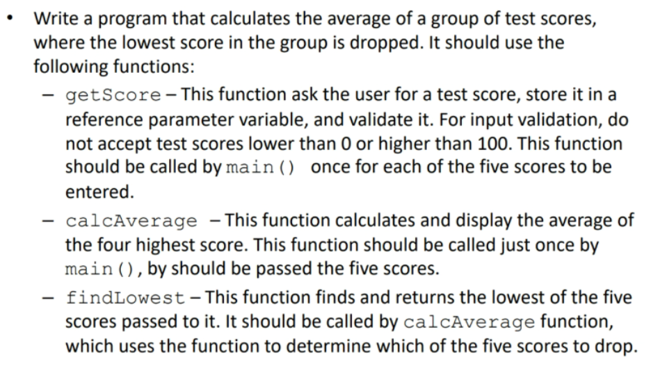 Solved Write a program that calculates the average of a | Chegg.com