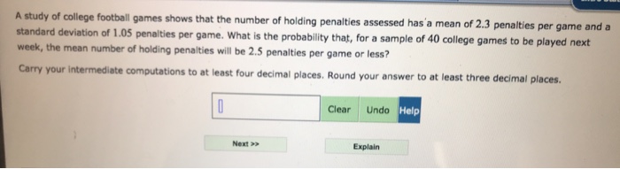 Solved Of College Football Games Shows That The Number Of | Chegg.com