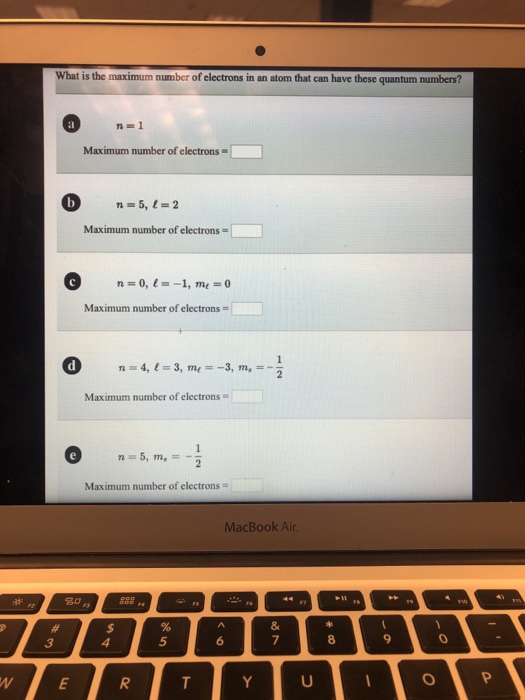 how to find the maximum number of electrons