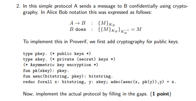 Solved 2. In This Simple Protocol A Sends A Message To B | Chegg.com