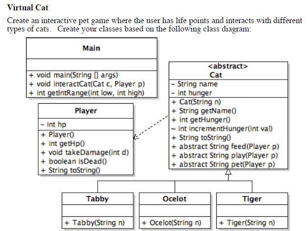 Virtual Cat Create an interactive pet game where the | Chegg.com
