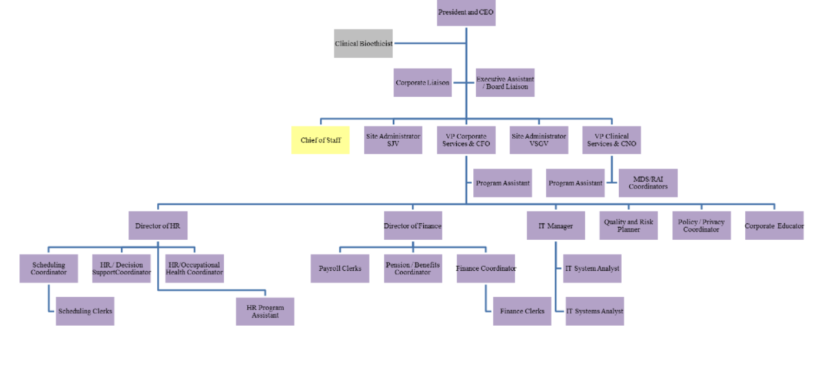 hospital departments structure