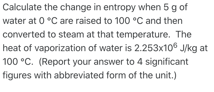 Solved The Enthalpy Of Vaporization Of Chloroform Chci3 Chegg Com