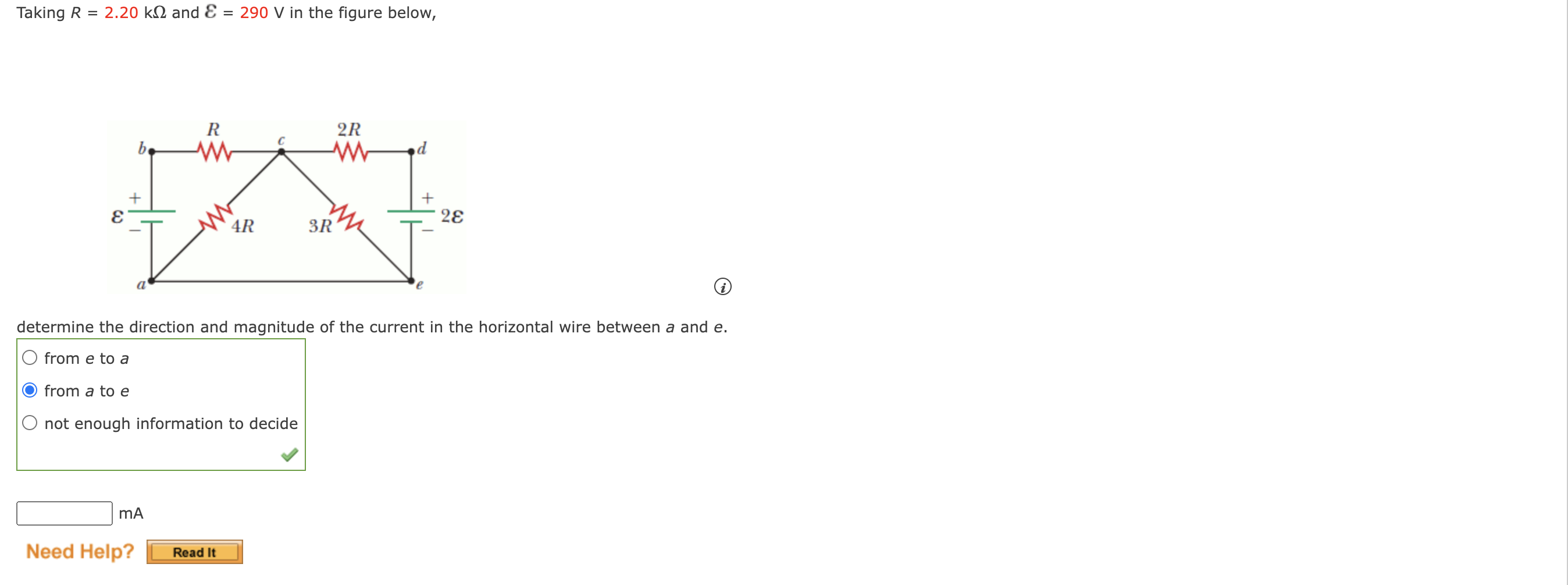 Solved Taking R = 2.20 KΩ And E M F = 290 V In The Figure | Chegg.com