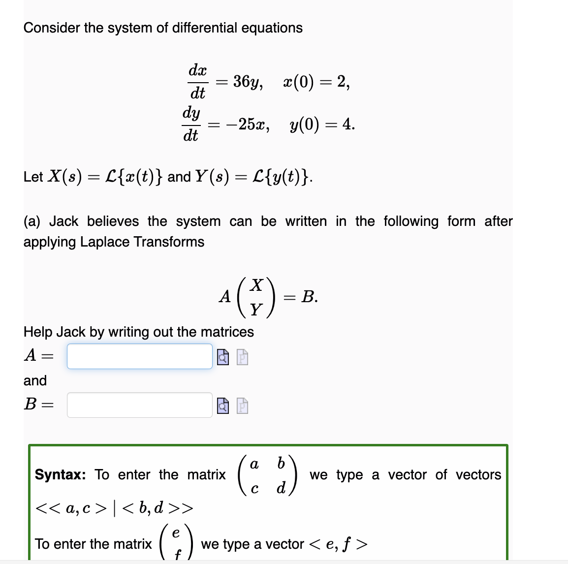 Solved Consider The System Of Differential Equations \\[ | Chegg.com