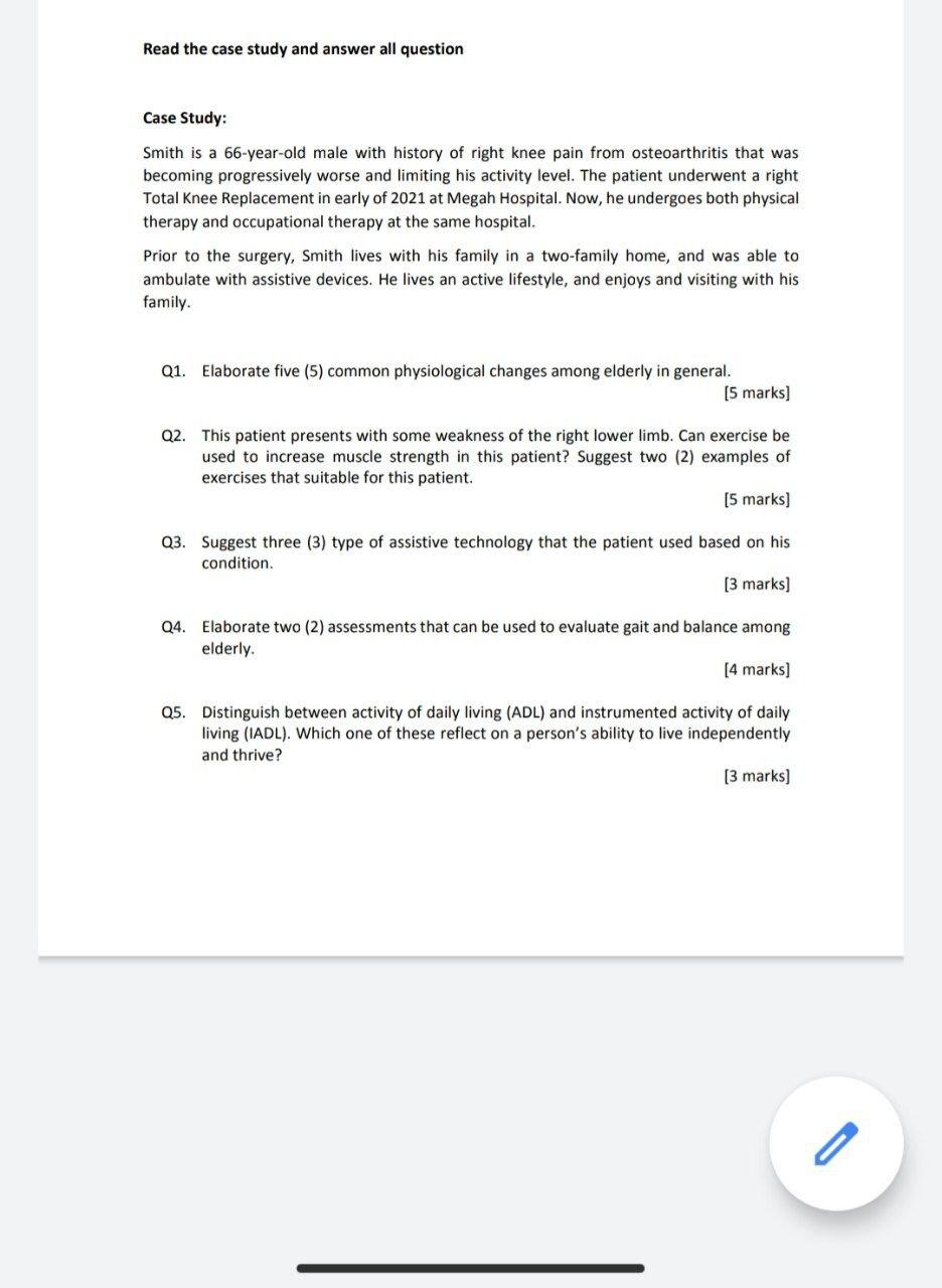 Solved Read The Case Study And Answer All Question Case | Chegg.com