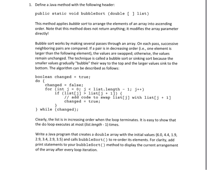 Solved 1. Define a Java method with the following header: | Chegg.com