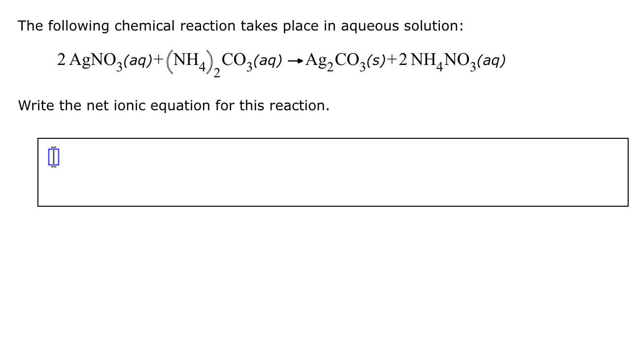 Solved The Following Chemical Reaction Takes Place In 2702