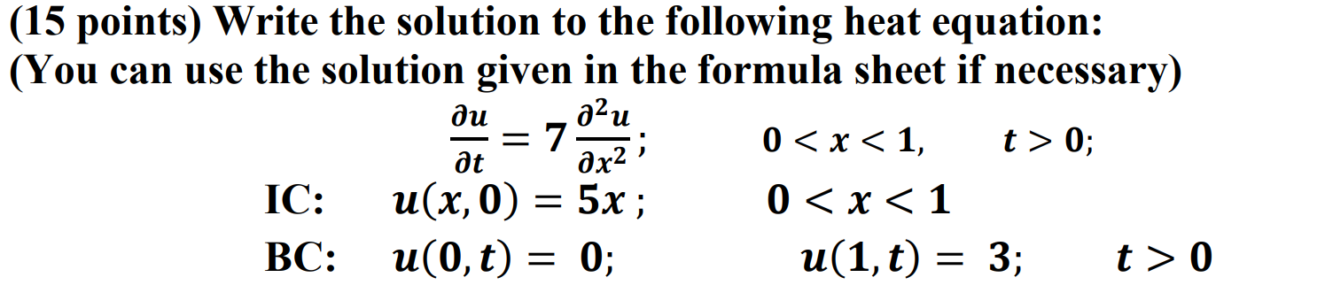 Solved อน (15 points) Write the solution to the following | Chegg.com
