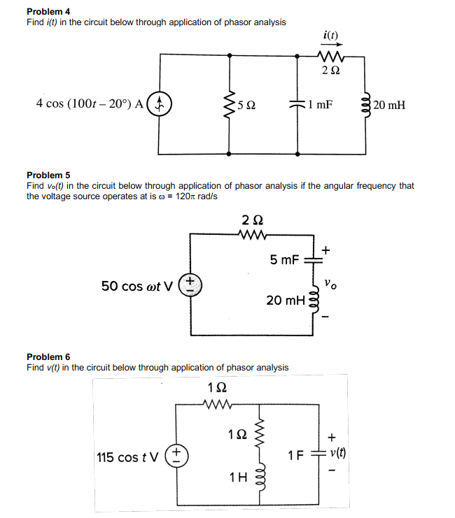 Solved Problem 4 Find i(t) in the circuit below through | Chegg.com