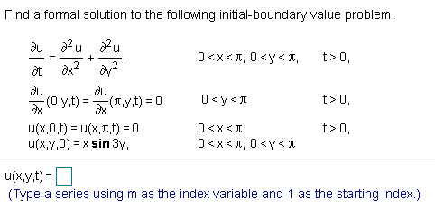 Solved Find a formal solution to the following | Chegg.com