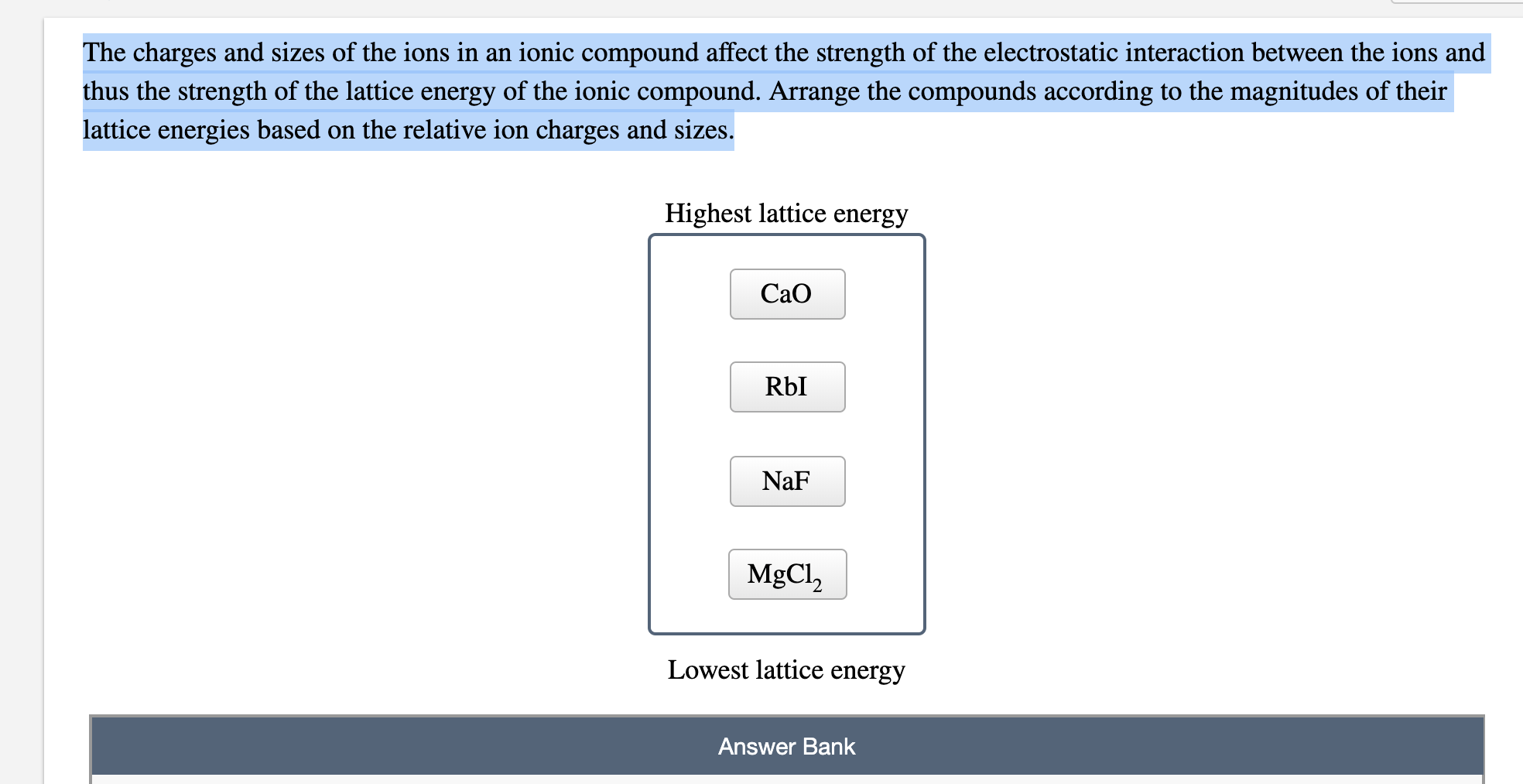solved-the-charges-and-sizes-of-the-ions-in-an-ionic-chegg