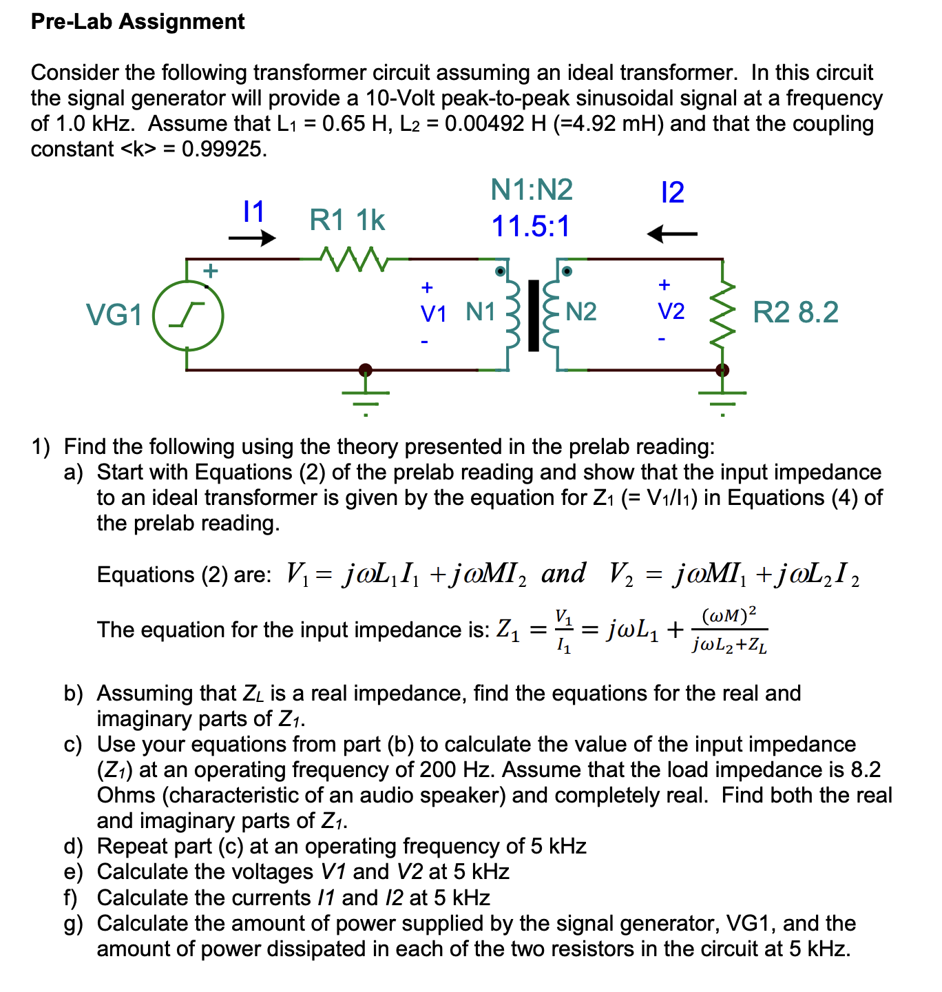 Solved Consider The Following Transformer Circuit Assuming | Chegg.com