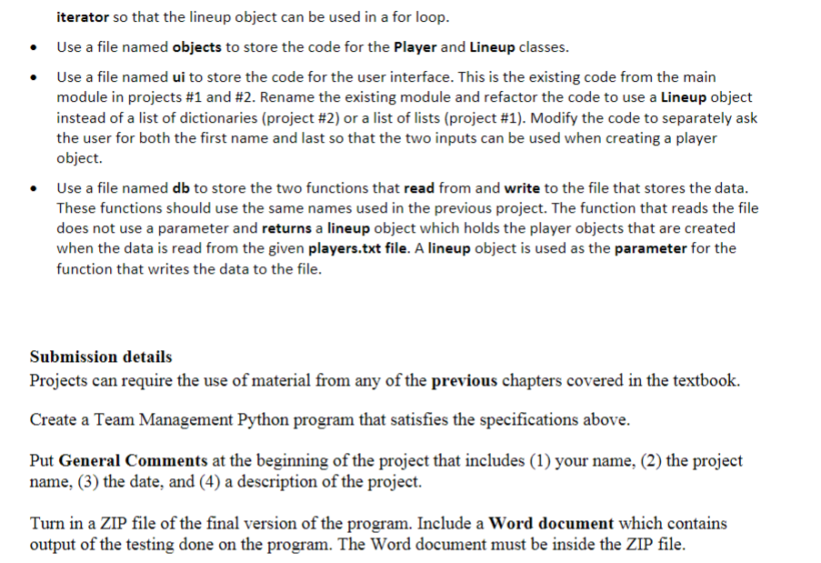 Solved Convert the Baseball Team Manager program from | Chegg.com