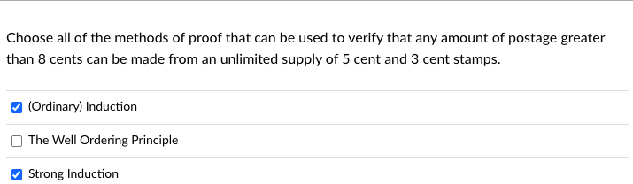 Solved Choose all of the methods of proof that can be used | Chegg.com