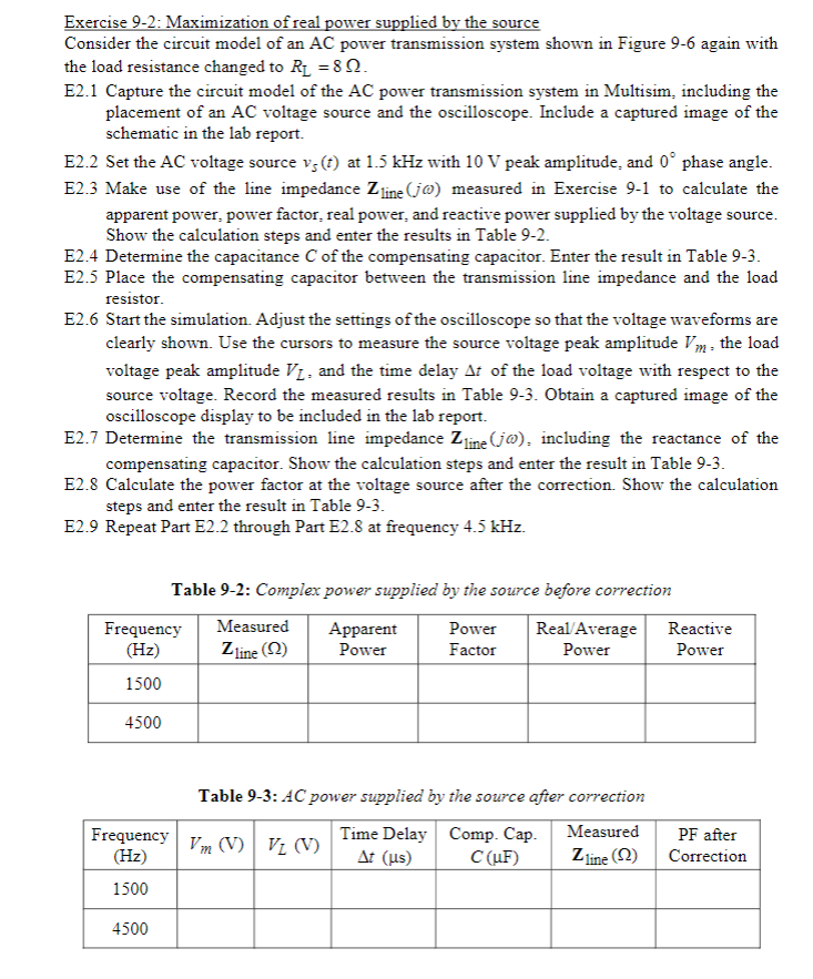 Solved Figure 9-6: Measurement of transmission line | Chegg.com