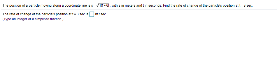 Solved The position of a particle moving along a coordinate | Chegg.com