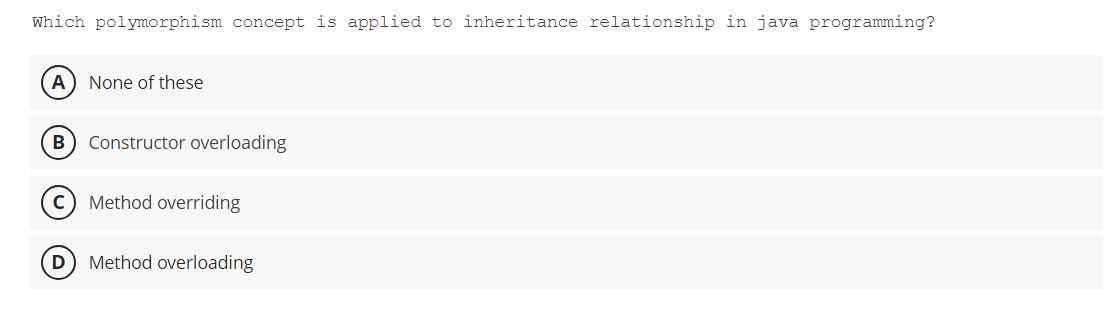 Overloading, Inheritance and Polymorphism in JAVA