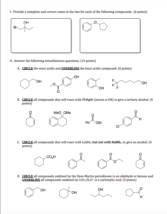 Solved 1. Provide a complete and correct name in the box for | Chegg.com