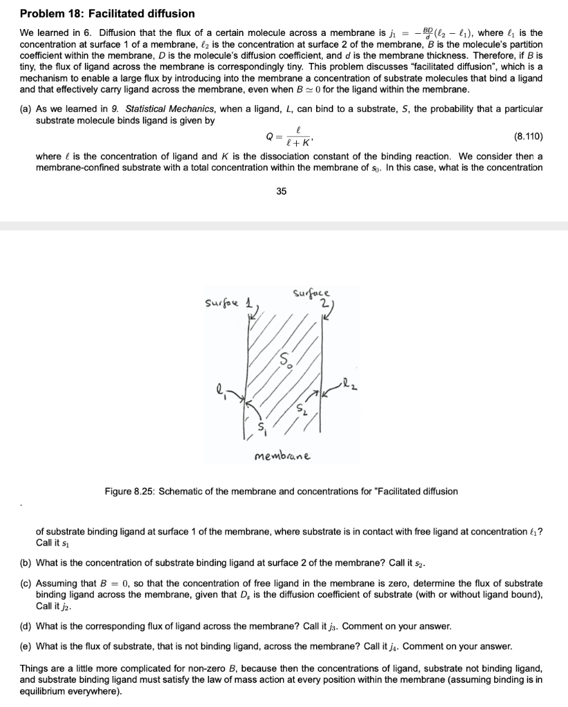 Problem 18: Facilitated diffusion We learned in 6. | Chegg.com