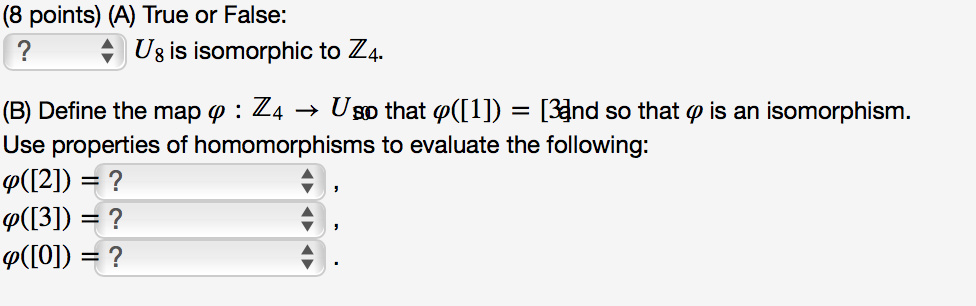 Solved 8 Points A True Or False A Ug Is Isomorphic Chegg Com