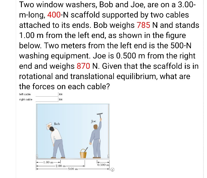 Solved Two window washers, Bob and Joe, are on a 3.00