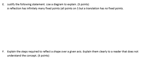 Solved E. Justify the following statement. Use a diagram to | Chegg.com