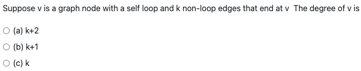 Solved Suppose v is a graph node with a self loop and k | Chegg.com
