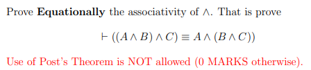 Solved Prove Equationally The Associativity Of A. That Is | Chegg.com