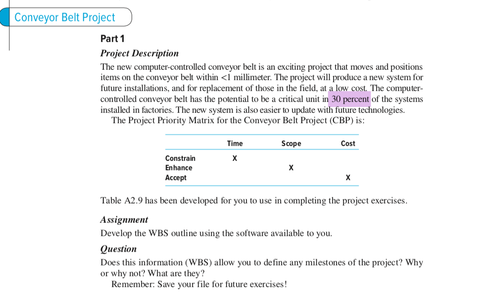 Conveyor Belt Project Part 1 Project Description The Chegg 