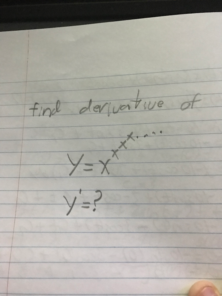 Solved what is the derivative of x to the power x an