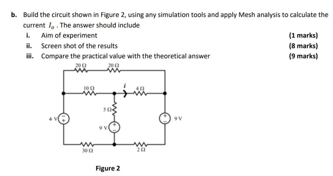 Solved B. Build The Circuit Shown In Figure 2, Using Any | Chegg.com