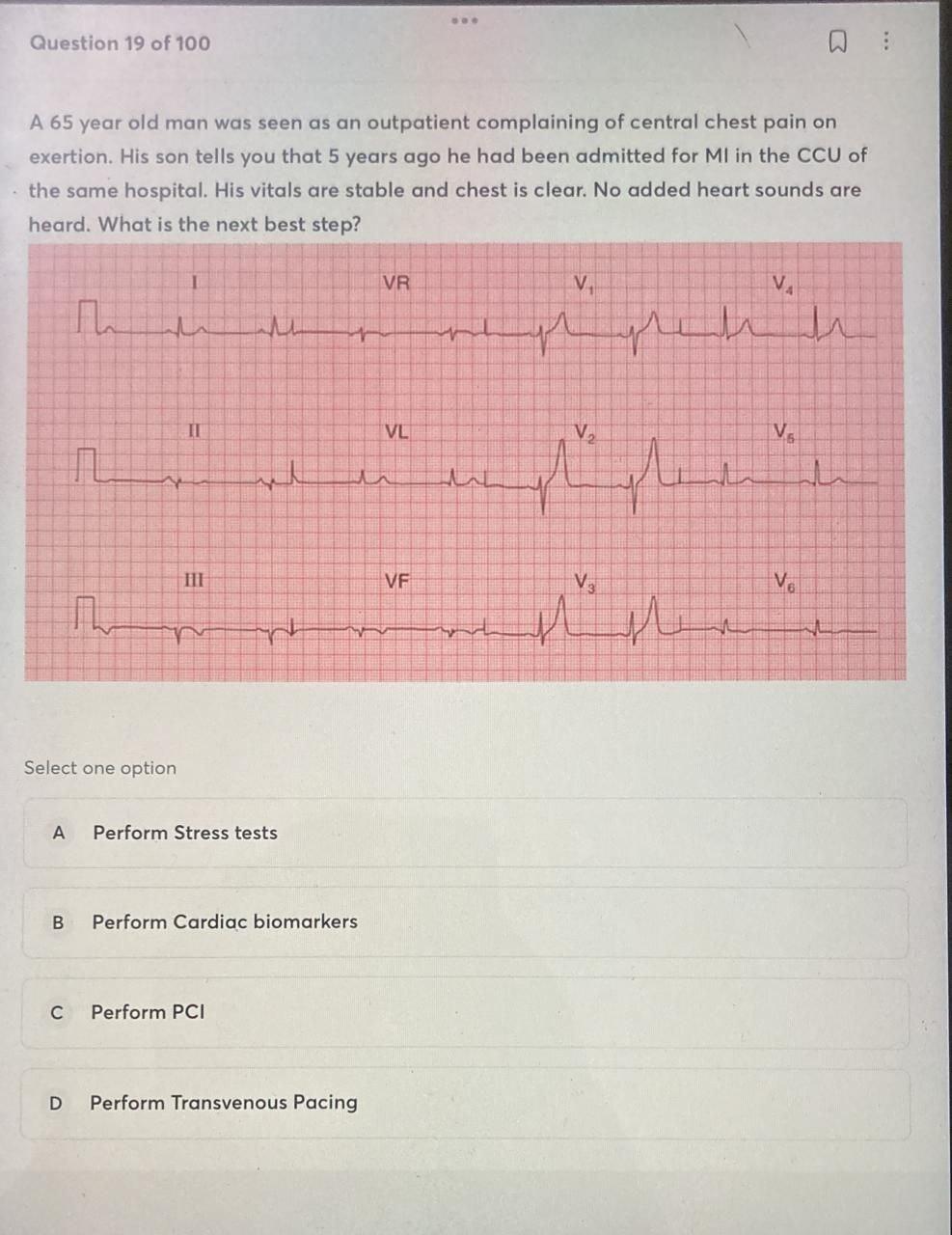 Solved Question 19 of 100 A 65 year old man was seen as an | Chegg.com