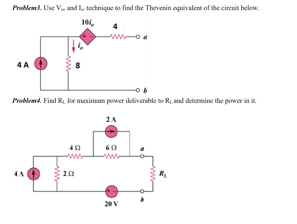 Solved Problem3. Use Voc and Isc technique to find the | Chegg.com