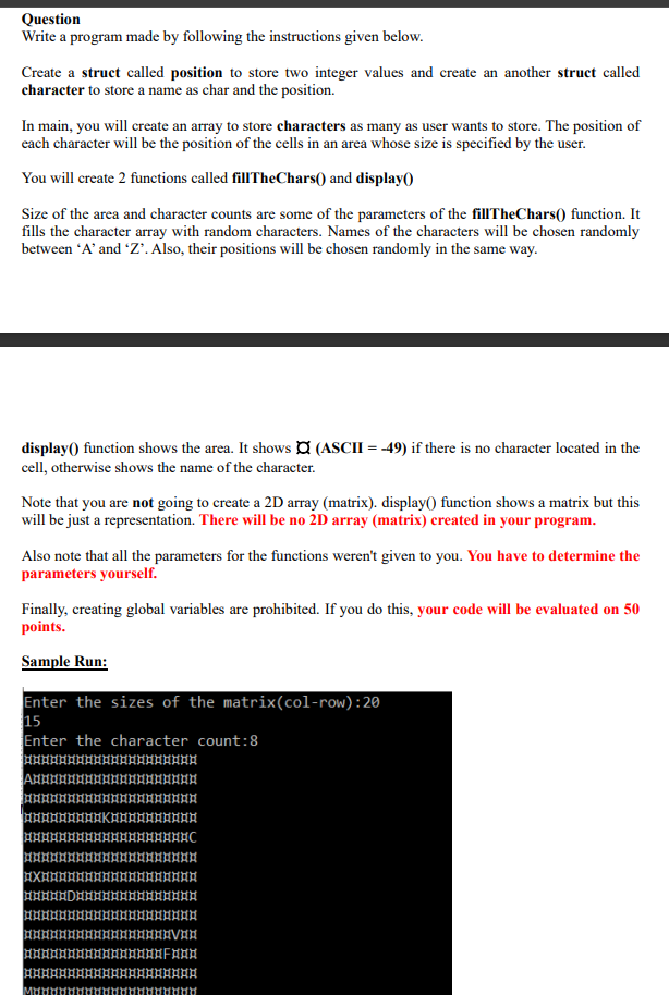 Solved Use IDE for DevC++ or CodeBlocks It must be in C | Chegg.com