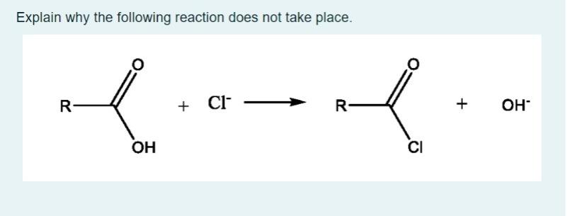 Solved Explain why the following reaction does not take | Chegg.com