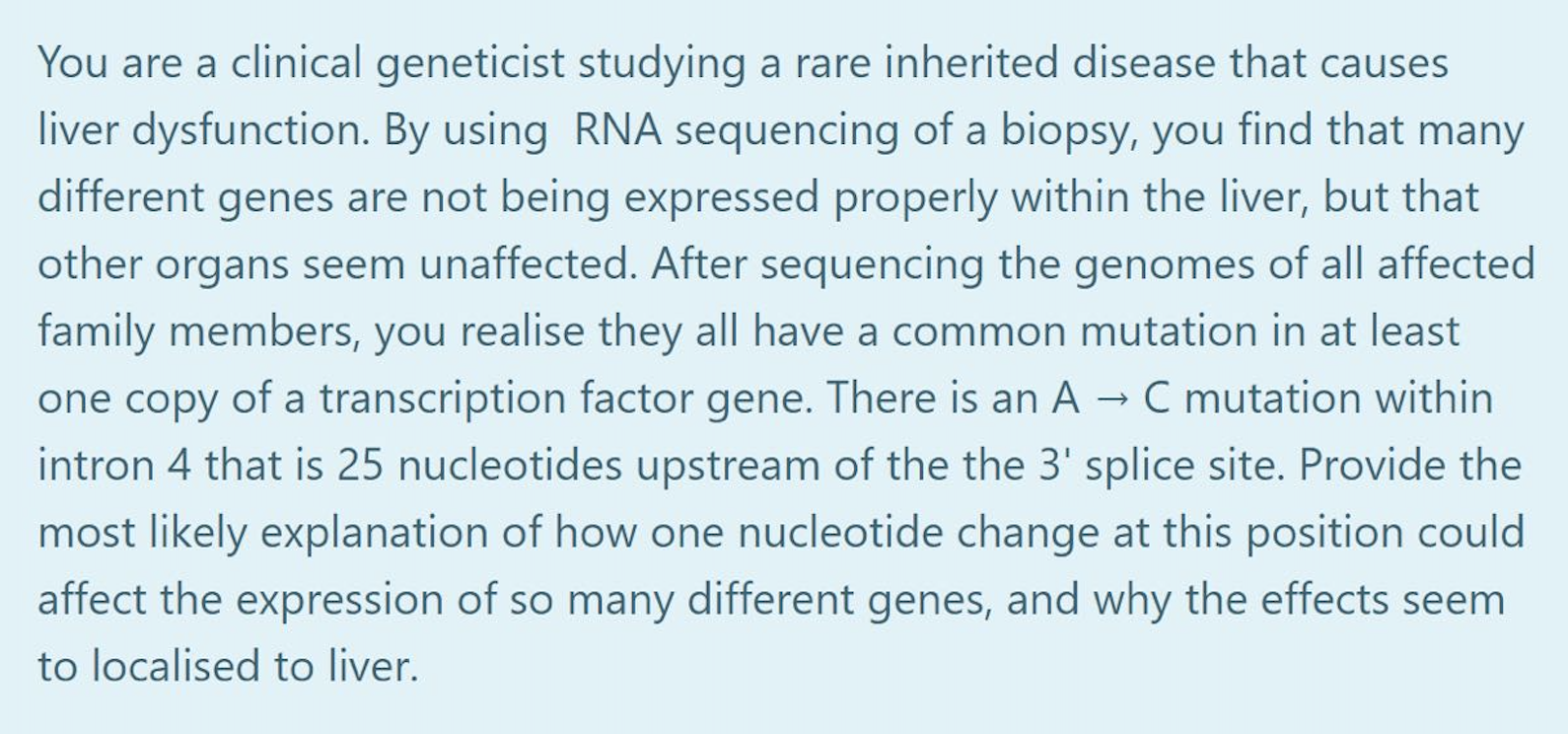 Solved You Are A Clinical Geneticist Studying A Rare | Chegg.com