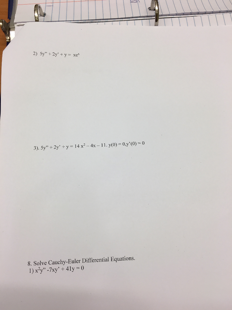 Solved Directions: Solve the differential equation by | Chegg.com