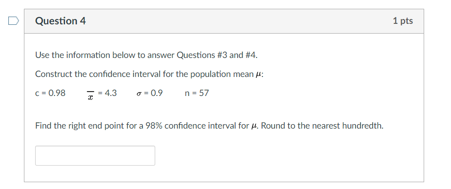 Solved Question 3 1 pts Use the information below to answer | Chegg.com