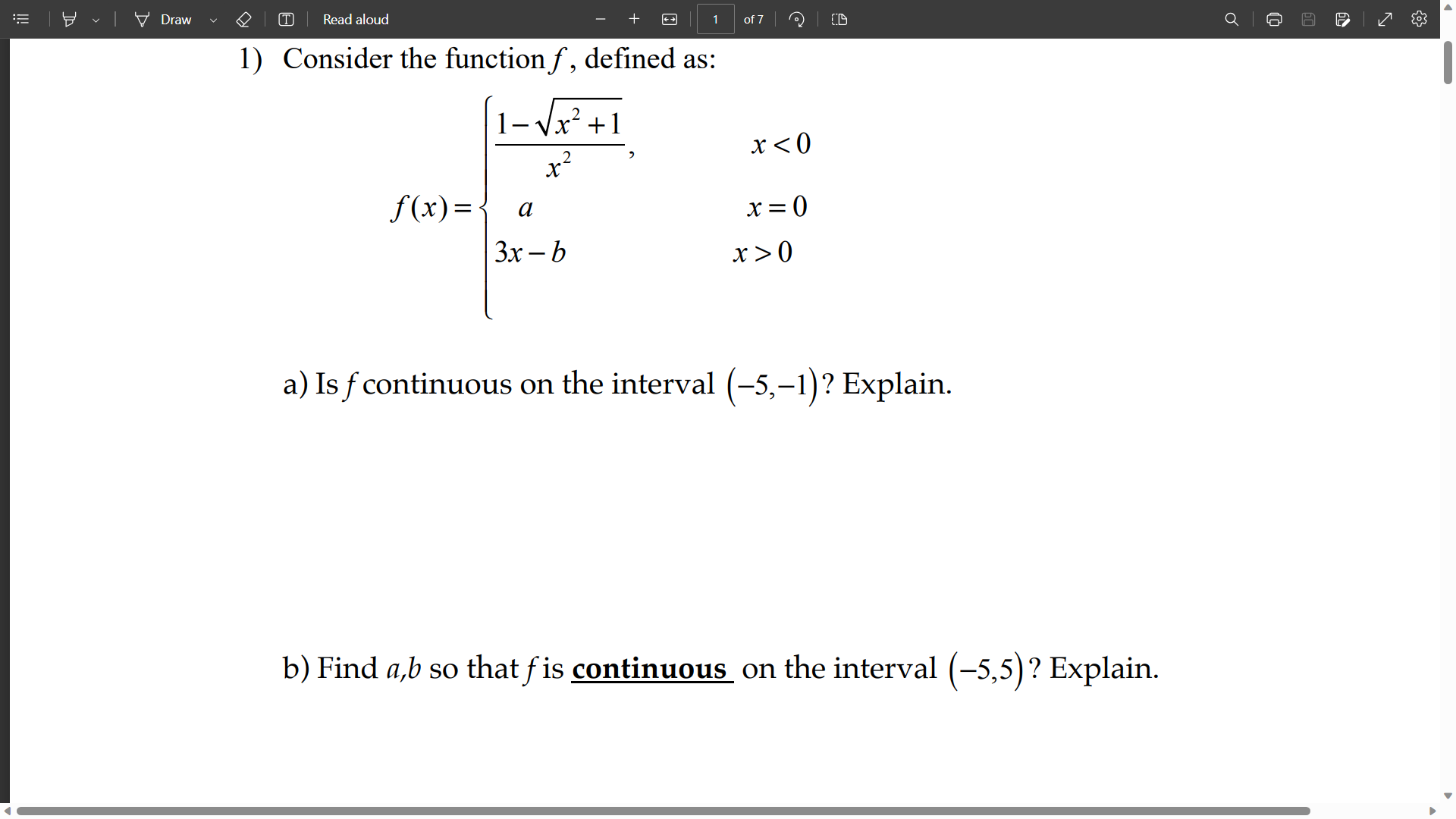 Solved 1 Consider The Function F Defined As 4758