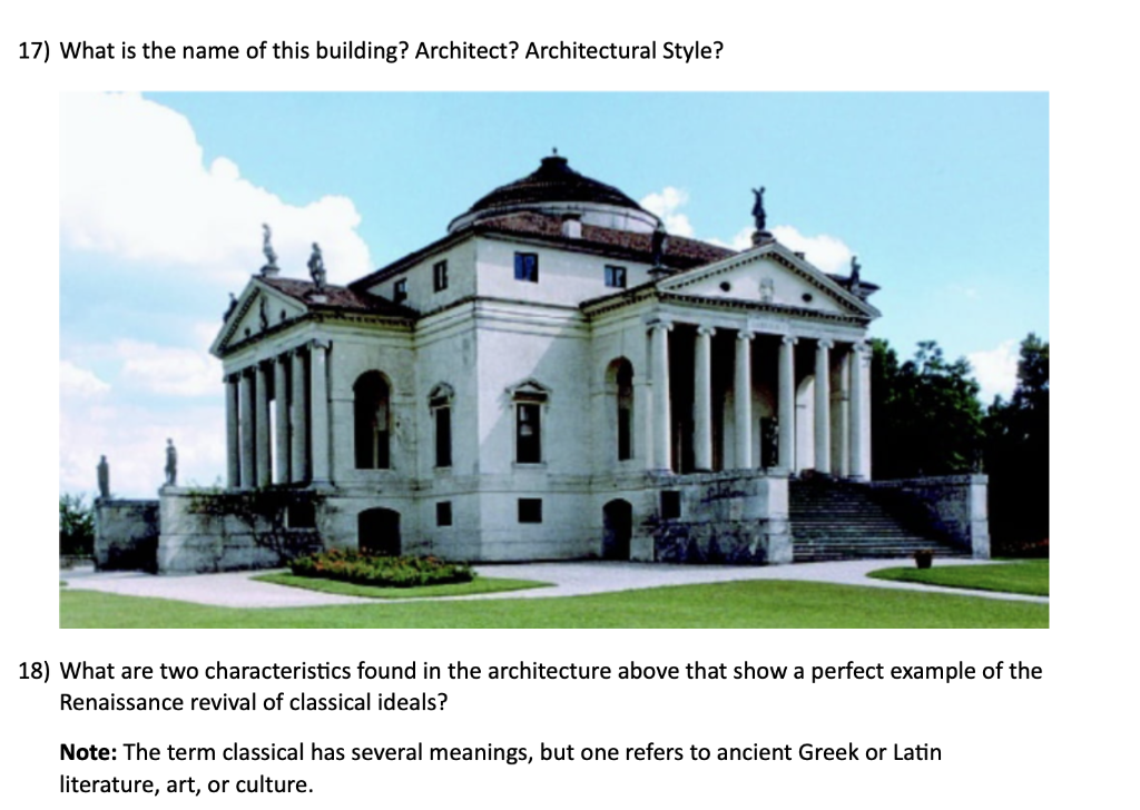 17) What is the name of this building? Architect? | Chegg.com