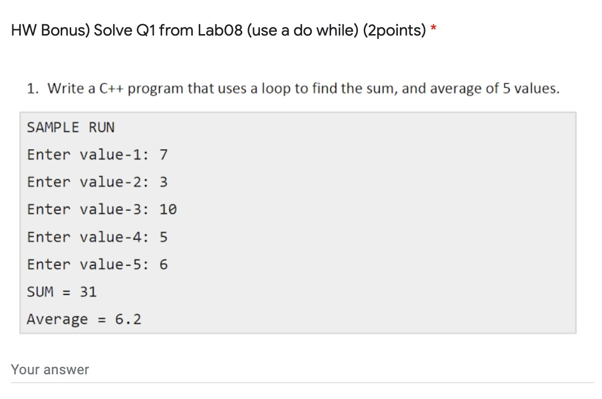 Solved 3) Solve Q7 from Labo7 (use a while loop) (2.5 | Chegg.com