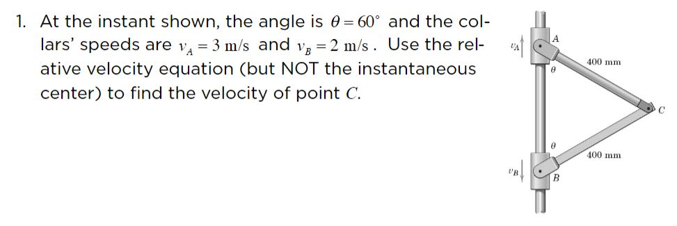 Solved I have tried finding the velocity of C with respect | Chegg.com