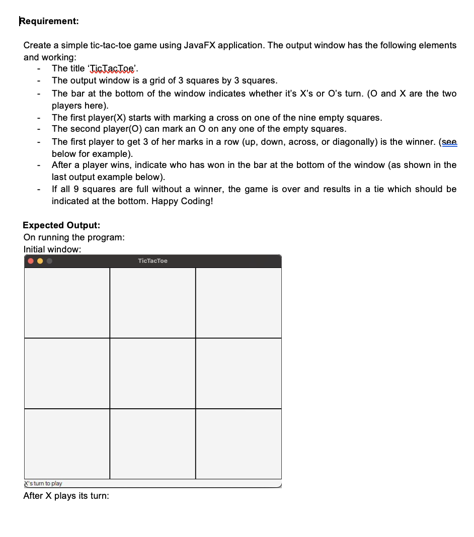 Solved . . . Develop the Tic-Tac-Toe game. The grid can be