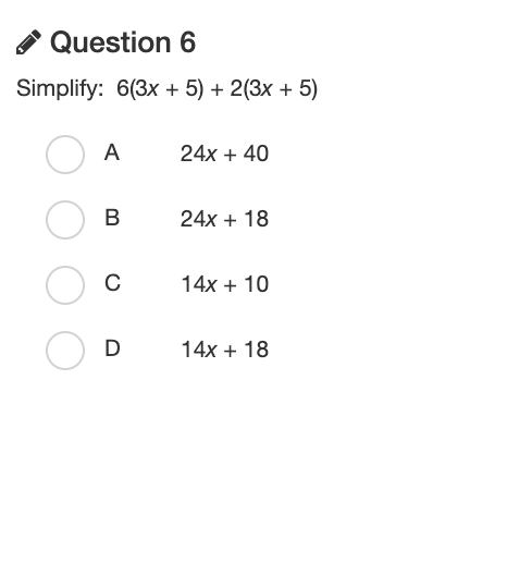 3x 6 5x 5 )= 24